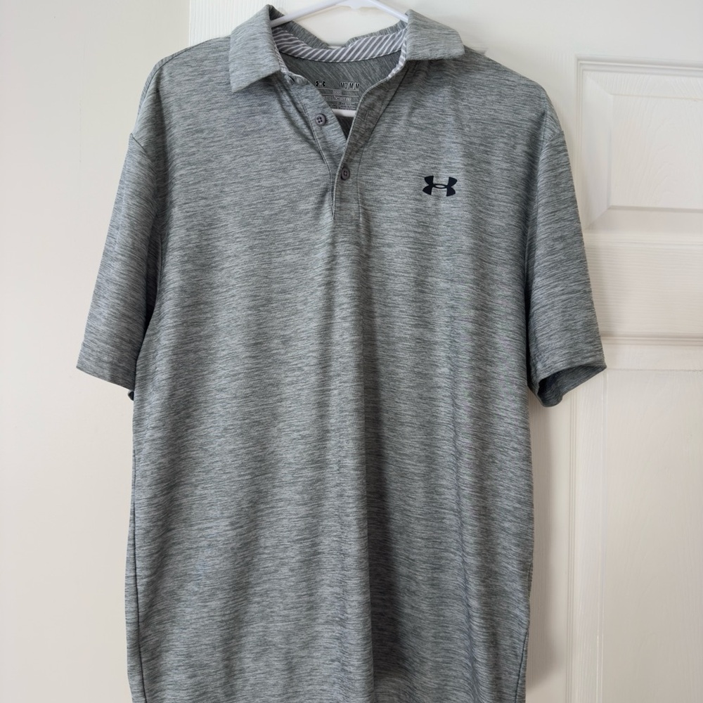 Under Armour Men's Heather Gray Polo